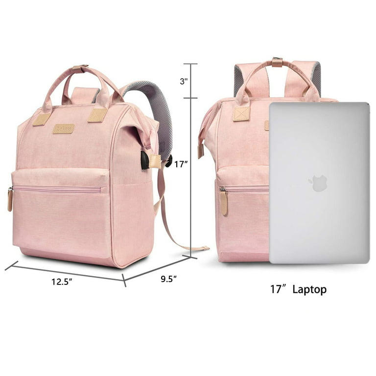 BAGSMART Laptop Backpack for Women, Travel Backpacks 15.6 Inch Notebook  Doctor Back pack for College Work Business Trip Women (pink)