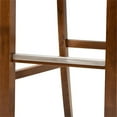 thumbnail image 5 of Bowery Hill Gray Upholstered Walnut Finished Wood 2-Piece Bar Stool Set, 5 of 9