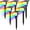 Multicolor, variant on Solar Color Changing Spot Lights Outdoor Waterproof Colored RGB Solar Powered Landscape Lights for Yard 7 Lighting Modes Multicolor Solar Spotlights for Pathway Garden Outside (6 Pack)