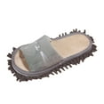 thumbnail image 3 of Novelty Dust Mop Slippers Washable Women House Dusting Slippers House Shoes Floor Cleaning Tool for Bathroom Living Room Kitchen Indoor Gray, 3 of 8