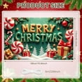 thumbnail image 2 of Gold Lettering Christmas Banner Green Background Holiday Backdrop Gift Boxes Candy Canes Festive Background for Christmas Party Holiday Decoration Family Gathering, 2 of 9