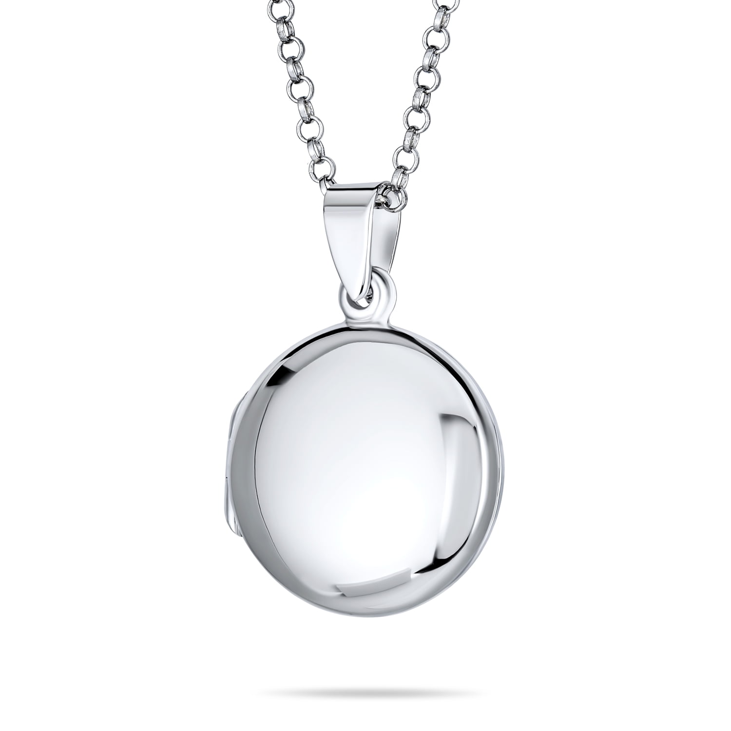Power Wing Simple Cute Small Round Shaped Locket Necklace for Women Girl,Lockets Pendant That Holds Pictures Jewelry 