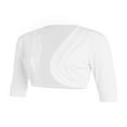 thumbnail image 3 of Cardigan Ouvert pour Femmes Manches Courtes Boléro en Coton Chandails Courts, 3 of 6