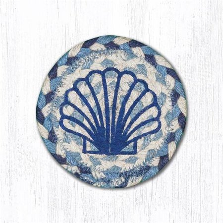 

Capitol Importing 31-IC525BS 5 in. Blue Scallop Individual Coaster Rug