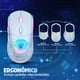 thumbnail image 2 of GAME FACTOR MOW700-WH Mouse Gamer Inalámbrico - Sensor Pixart 3395, 26000 dpi, RGB, Bluetooth/2.4GHz, 3 Carcasas, Batería 600mAh, 20M Clics, Ideal para PC Gaming Color Blanco, 2 of 5