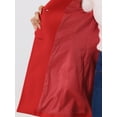 thumbnail image 5 of INSPIRE CHIC Women's Cute Turn Down Collar Single Breasted Long Belted Trenchcoat XS Red, 5 of 5