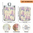 thumbnail image 5 of Yayeee 2 Pack Qtip Holder Bathroom Cotton Swab Canister with Lid Clear Dispenser Set, Roller Disco, 5 of 6
