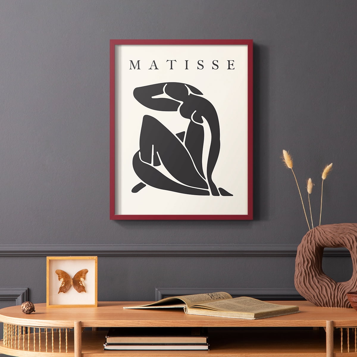Matisse CCCLXXVI in Red Solid Wood 11 x 14 Framed Print