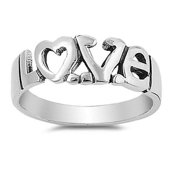Love Heart Filigree Purity Promise Ring .925 Sterling Silver Band Jewelry Female Male Unisex Size 8