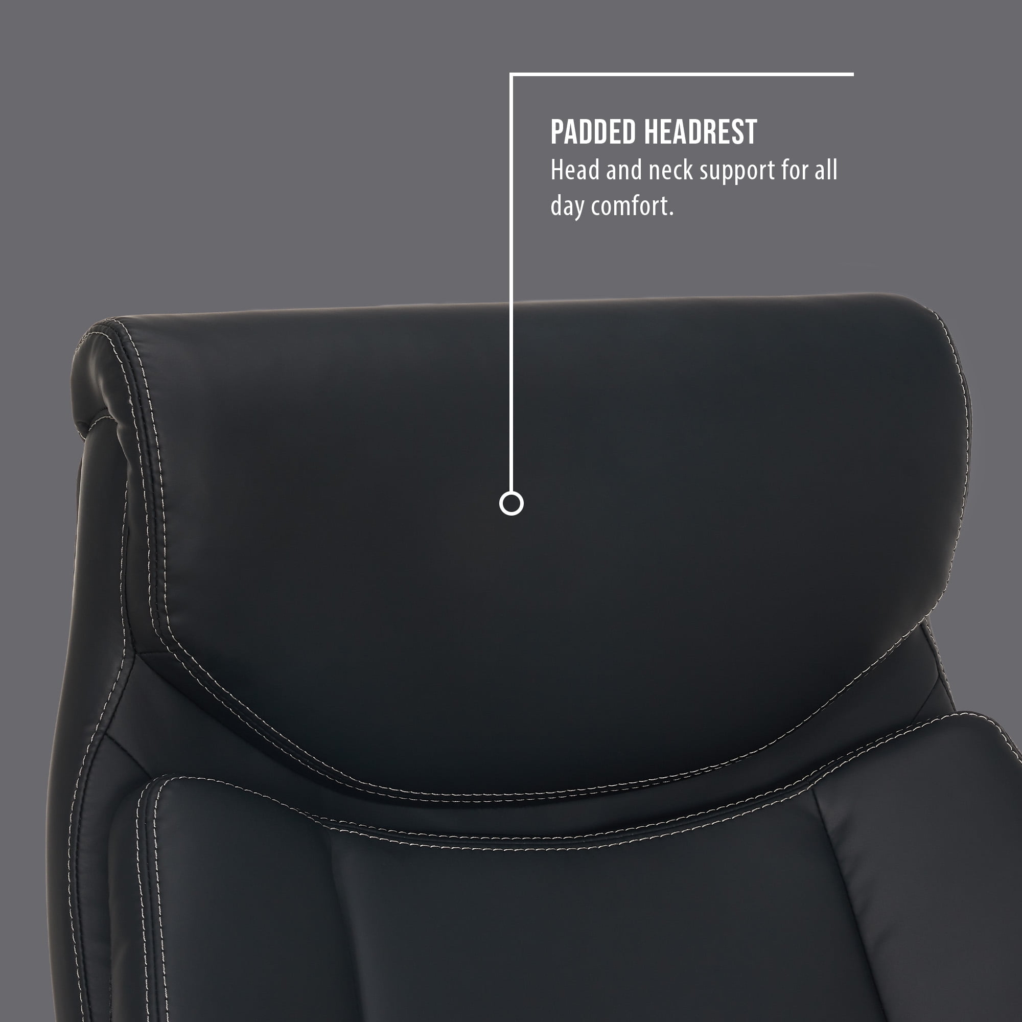 Shaq Tarvos Premium Ergonomic Big & Tall Office Chair, PureSoft Upholstery with Height Adjustable and Flip-Up Arms, Black
