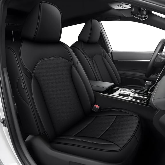 DIKSOAKR Custom Fit Seat Covers for Toyota Camry 2025-2026 XLE XSE Full Set Faux Leather Car Seat Covers Waterproof Airbag Compatible Interior Protection (Black，5 Seats)