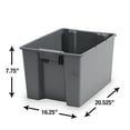 thumbnail image 2 of Hyper Tough Medium Nesting/Stacking Plastic Storage Bin, Gray, 2 of 12