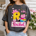 thumbnail image 3 of Back To School Shirt, Custom Name and Grade Tee, Cute Initial Letter School Outfit, First Day Of School Gift for Students, 3 of 10