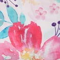 thumbnail image 4 of Pink Floral Shower Curtains for Bathroom Flower Shower Curtain Watercolor Girls Shower Curtain Set with Hooks Pretty Colorful Flowered Bathroom Decor, 72" W x 72" H, 4 of 6