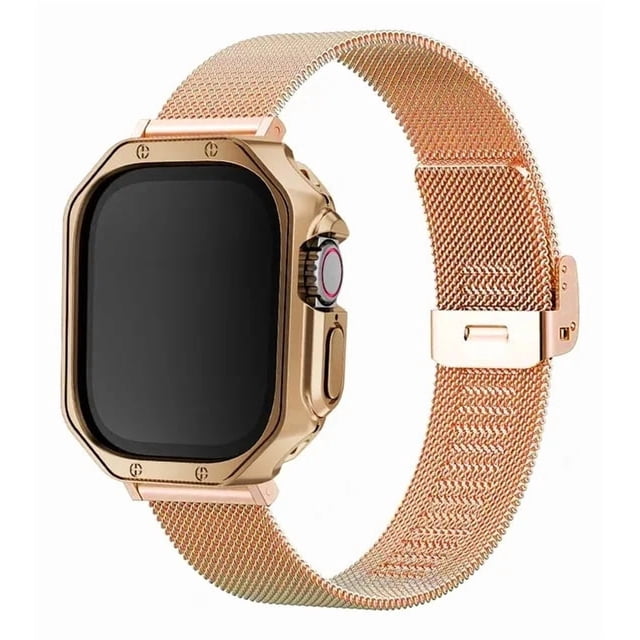Correa Para Apple Watch, Acero Inoxidable, Hebilla con Funda