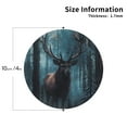 thumbnail image 2 of KLL Drink Coasters Set Round Shape of 4,PU Leather Absorbent Coasters Set Decorative Coffee Cup Coasters Housewarming Gift for Home Decor-Mystical Forest Elk, 2 of 5