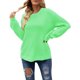 thumbnail image 1 of Gibobby Suéter casual mujer, suéter ligero de cuello redondo para mujer, de manga larga(Verde de menta,M), 1 of 5