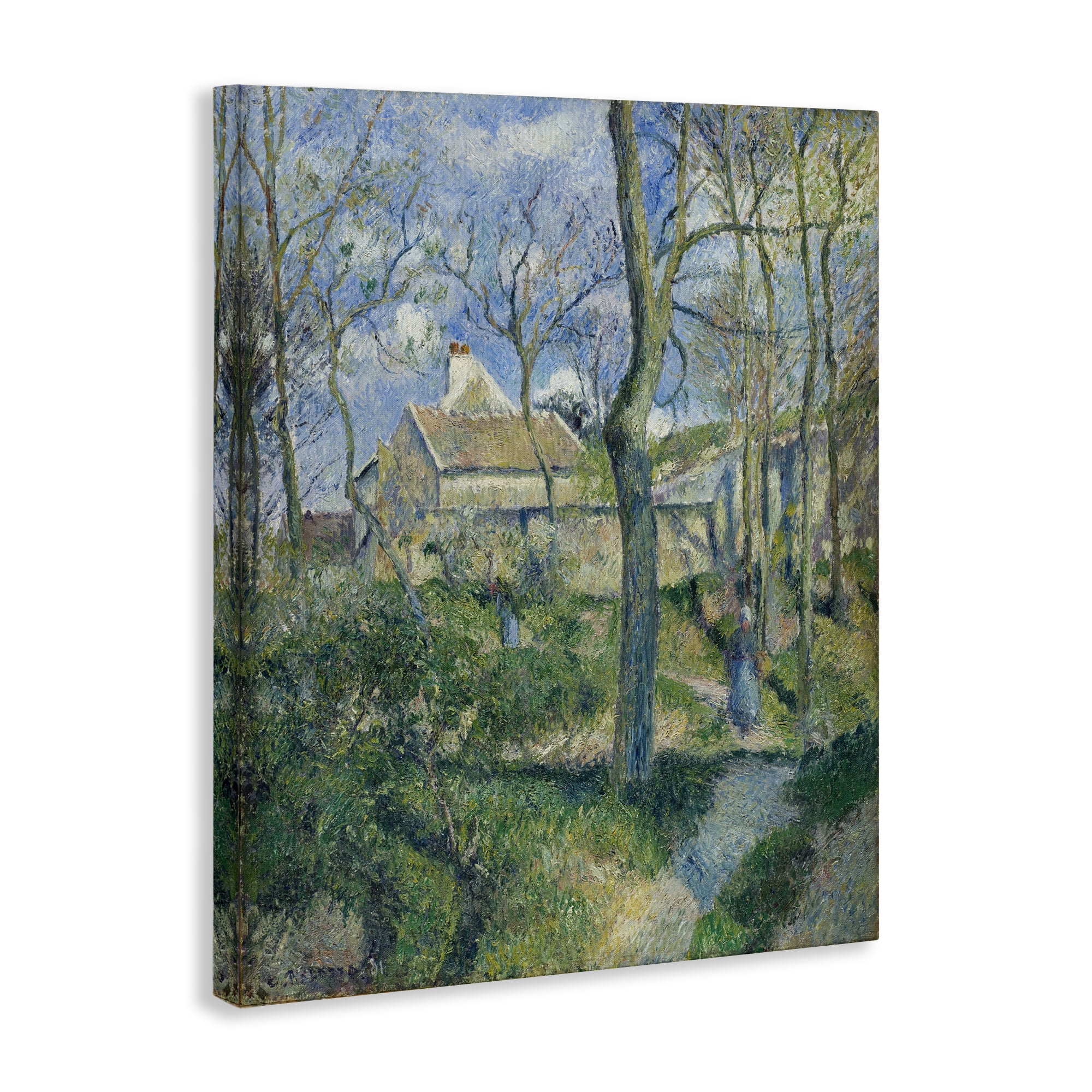 Stupell Industries Classical Village Cezanne Painting Landscape & Nature Painting Wrapped Canvas Art Print Wall Art, 36 x 48