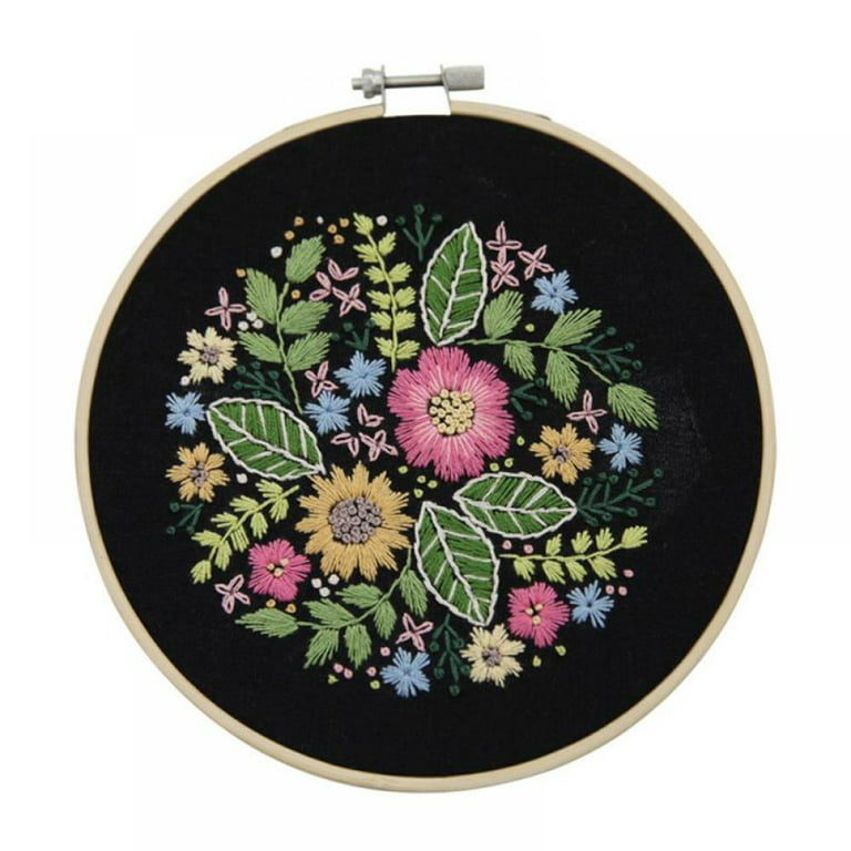 Embroidery Starter Kit Full Range Flower Cross Stitch Kits for Beginner Funny Hand Needlepoint Kits for Home Decor Gift, Size: 5.91 x 5.91
