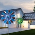 thumbnail image 5 of Solar Wind Spinner, Waterproof Outdoor Metal Wind Sculpture for Patio, Lawn & Garden Decor (Square Spinner), 5 of 7