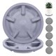 thumbnail image 1 of Uxcell 2-Pack Plant Saucer, 3.27 Inch/8.3 cm Bandejas de Plástico para Plantas Más Gruesas para Macetas/Interior/Exterior, Bandeja de Goteo para Macetas [Venas Moradas], 1 of 7