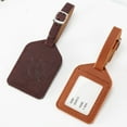 thumbnail image 3 of Xinyolin Faux Leather Solid Color Luggage Tag Travel Suitcase ID Address Baggage Label, 3 of 8