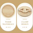 thumbnail image 3 of 2X Round Foldable Wooden Sofa Clip on Side Table for Wide Couches Arm,Armrest Table for Eating/Drinks/Snacks/Remote, 3 of 7