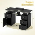 thumbnail image 3 of Costway Table de Manucure Roulante pour Ongles de Bureau avec 8 Roues Verrouillables et Collecteur de Poussière Électrique 3 Sacs à Poussière Repose-Poignet Noir, 3 of 9