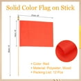 thumbnail image 2 of Uxcell 8x3 Inch Red Blank Stick Flag, 12Pcs Wooden Pole Handheld Solid Color Flag, 2 of 6