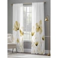 thumbnail image 3 of Yellow Spring Floral Sheer Curtains 108 Inch Length 2 Panels Set, Watercolor Botanical Summer Flower Voile Window Treatment Semi Sheer Long Curtains Drapes for Bedroom/Living Room/Kitchen 52"x108"x2, 3 of 7