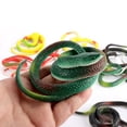 thumbnail image 4 of BeesClover 75cm Simulation Rubber Snake Tricky Toy Rubber Round Head Snake Novelty Toy For Halloween(random Color), 4 of 8