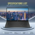 thumbnail image 3 of HP 15.6" FHD IPS Laptop, Intel 7 150U, 2.28TB Storage(2TB SSD+288GB Docking Station Set),32GB RAM, Intel Graphics, Numeric Keypad, 1 Year Office 365, Windows 11 Pro, Black, 3 of 9