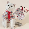 thumbnail image 4 of CSChome Pet Shirt 1 Set Dog Shirt Knot Button Closure Breathable Super Soft Washable Non-Fading Summer Costume Set, 4 of 6
