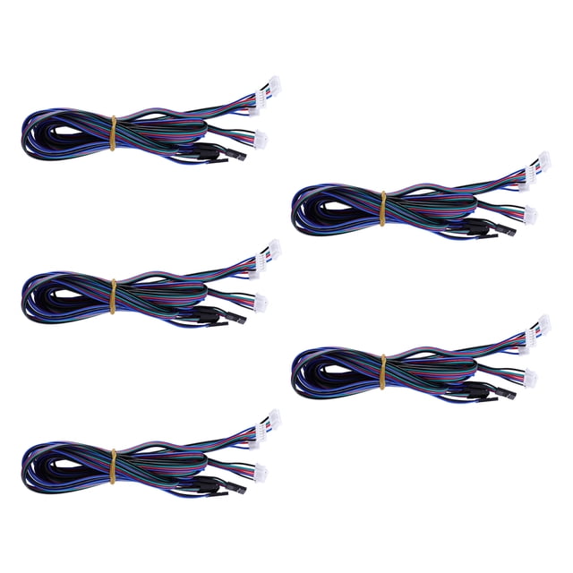 MasteelfCA 5 Pcs 3D Printer Motor Cable Connector 1M 4pin to 6pin Stepper Motor Cables