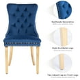 thumbnail image 4 of ODUSE-DAILY Velvet Dining Chairs Set of 4, Navy Kitchen & Dining Room Chairs, Nailheads Tufted Chair, Sillas De Comedor, Fabric Upholstered, Golden Metal Legs (Blue, 4 Pcs), 4 of 12