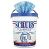 SCRUBS 42272 In-A-Bucket 10 in. x 12 in. Cloth Hand Cleaner Towels Blue/White (72/Bucket)