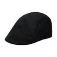 thumbnail image 2 of Gorra de Hombre Yinane Plana a Cuadros Boina Negro, 2 of 8