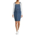 thumbnail image 5 of Time and Tru Maternity Women's Denim Pinafore Dress, 5 of 6