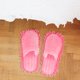 thumbnail image 2 of GOOHOCHY Pantuflas de rayas peludas para limpiar el suelo, con suela desmontable, talla M 38-41 (rosa), 2 of 8