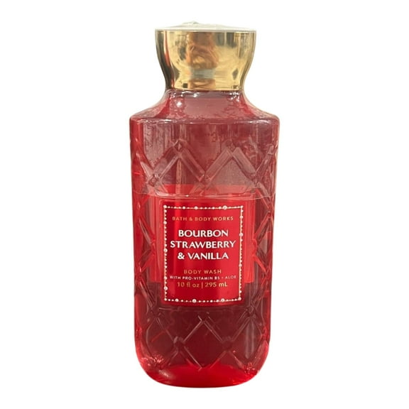 Bath and Body Works Bourbon Strawberry & Vanilla Body Wash (10 fl oz / 295 ml)