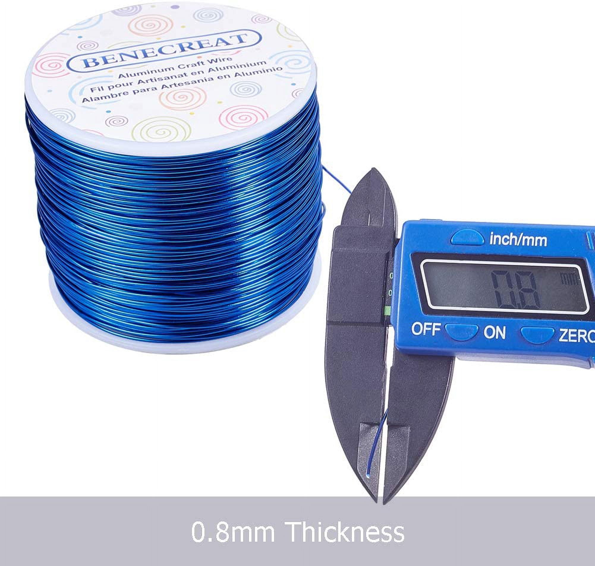 20 Gauge 770FT Aluminum Wire Anodized Jewelry Craft Making Beading Floral Colored Aluminum Craft Wire - Blue
