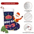 thumbnail image 5 of Rateoe Happy Mardi Gras Print Christmas Stockings,18 Inch Large Christmas Stockings Decoration Ornaments for Holiday Home Fireplace Indoors, 5 of 7
