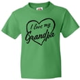 thumbnail image 3 of Inktastic I Love My Grandpa in Black Chalk Heart Youth T-Shirt, 3 of 5
