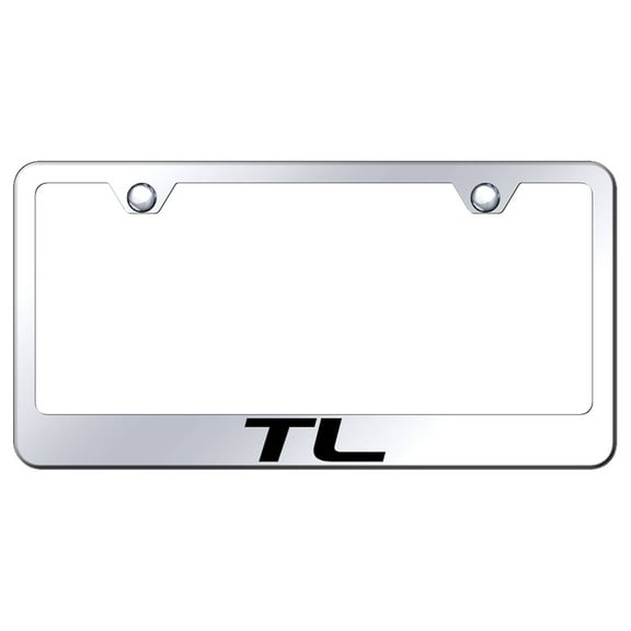 Acura TL Laser Etched Logo Stainless Steel License Plate Frame (Silver)