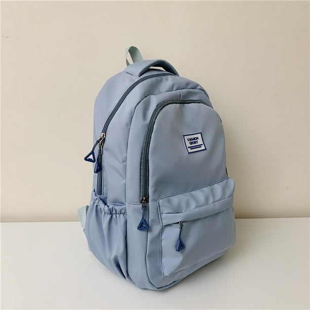 Mochila Mujer Gran Capacidad Ninas Mochilas Escolares Color Solido para Vacaciones Azul Bodega Aurrera en linea