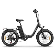 Folding Electric Bikes for Adults 1000W Peak 70 Miles Max Range 20mph Top Speed Step Thru E Bike Fat Tire Foldable E-Mountain Bike with Front Basket, 7 Speed, 36V 13.5AH Battery, UL2849 by SGS