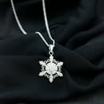 thumbnail image 3 of Rosec Jewels Lab Created Diamond Snowflake Pendant with Chain (Ef-Vs Quality) - Winter Necklace for Christmas - Ready to Gift for Women, 14K White Gold, 3 of 8