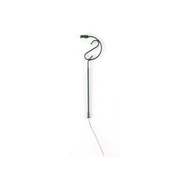 Bewildely Modelo de farola para exteriores, accesorios de diseño, juguetes de paisaje, Mini lámparas de ferrocarril, decoración de poste de luz LED de Artesanía Verde (luz blanca) Bewildely HA066620-03