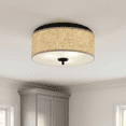 thumbnail image 2 of Blanche 3-Light Matte Black Flush Mount Light, 2 of 3