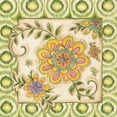 thumbnail image 2 of McRostie, Kate 20x20 White Modern Wood Framed Museum Art Print Titled - Ikat Floral I, 2 of 4